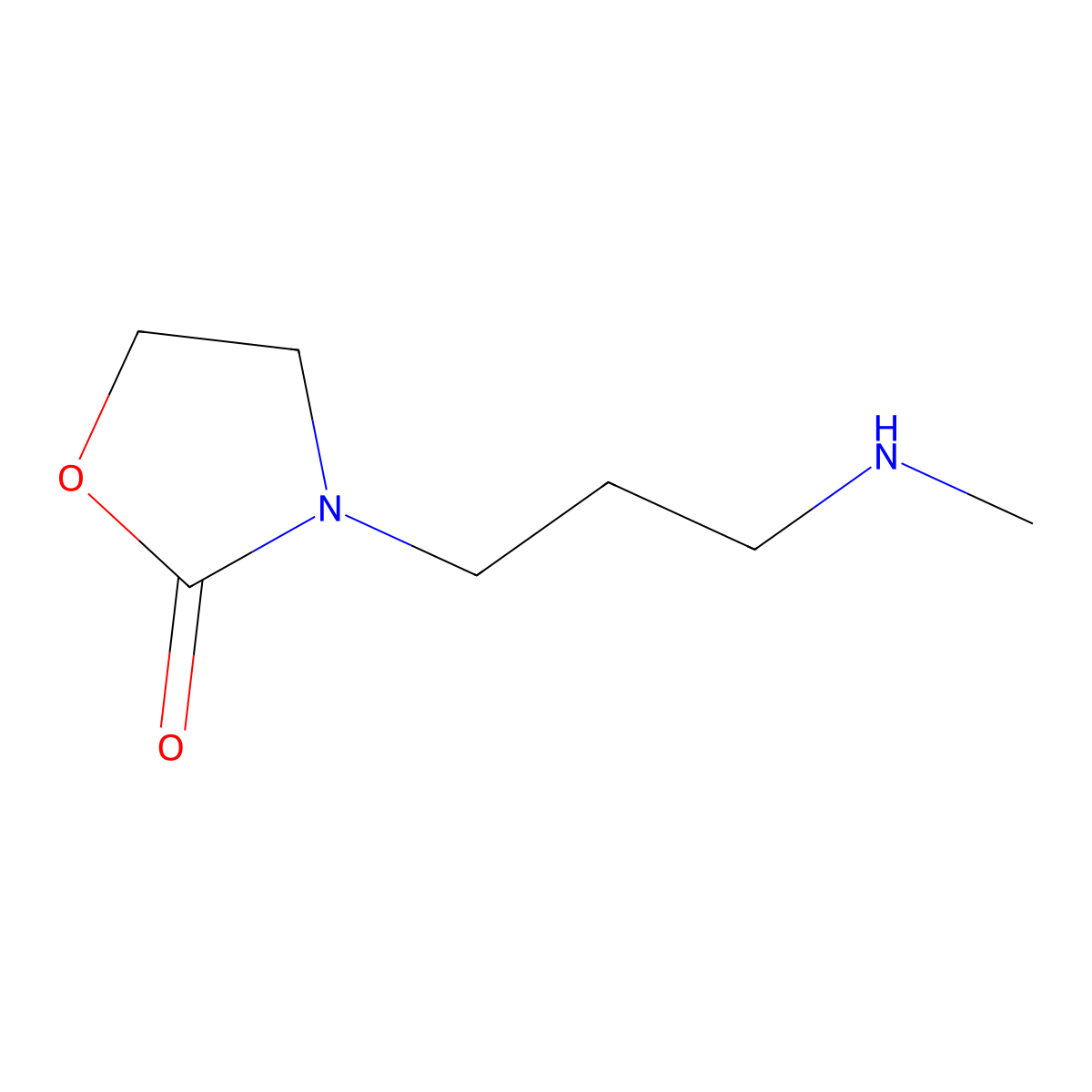 3-[3-(Methylamino)propyl]-1,3-oxazolidin-2-one molecular structure, CAS 1248456-98-5