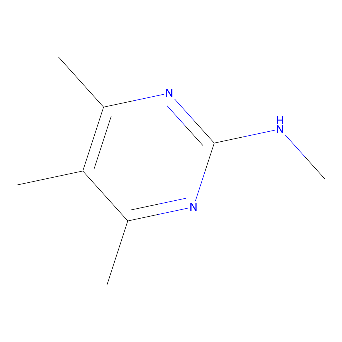 N,4,5,6-tetramethylpyrimidin-2-amine molecular structure, CAS 1248457-28-4