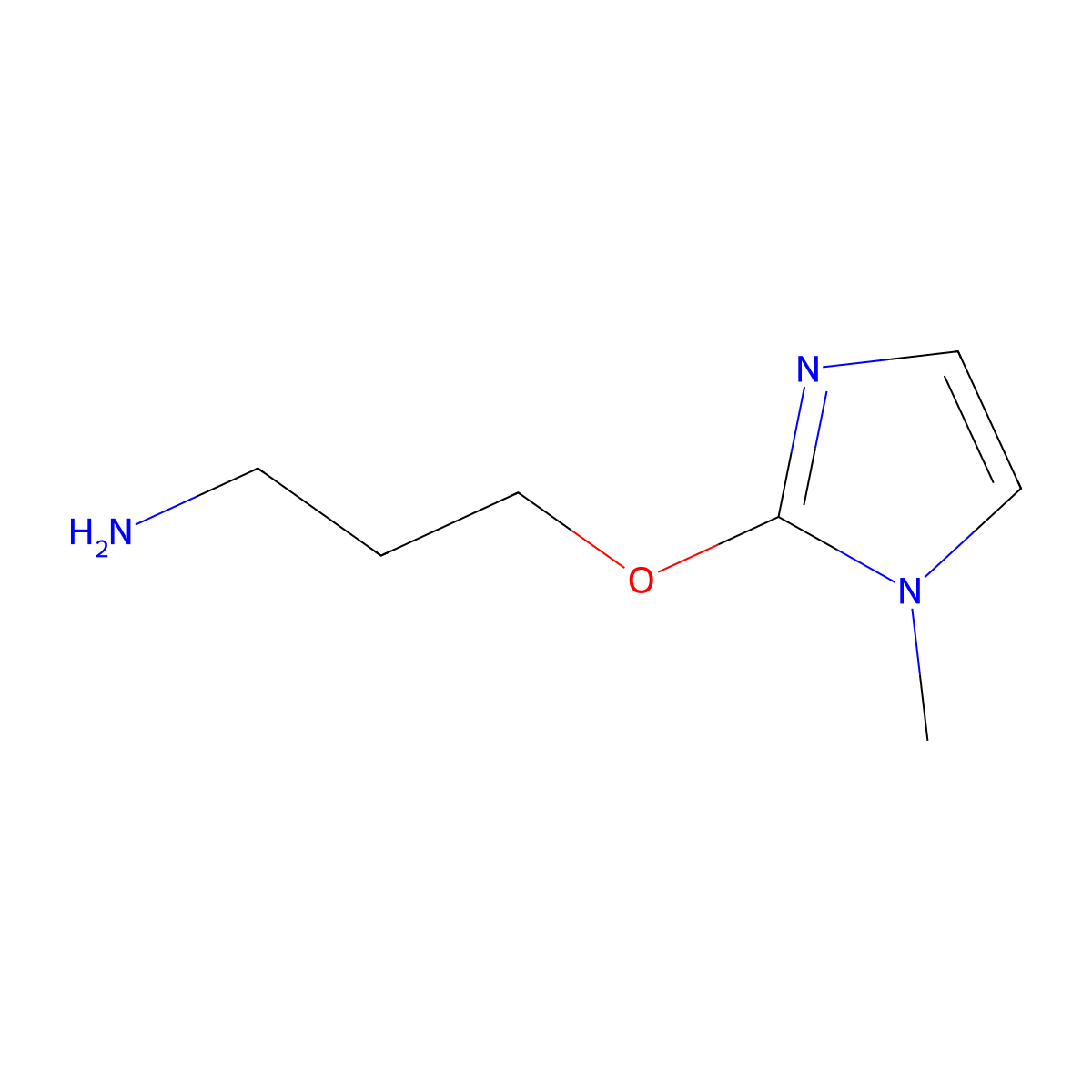 3-((1-Methyl-1h-imidazol-2-yl)oxy)propan-1-amine molecular structure, CAS 1248457-39-7