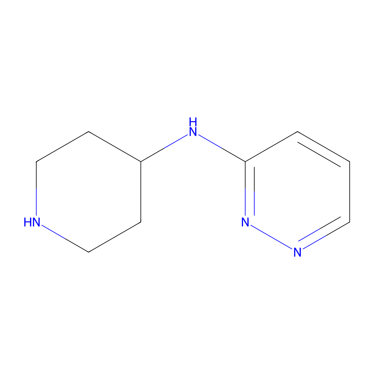 N-(piperidin-4-yl)pyridazin-3-amine molecular structure, CAS 1248457-54-6