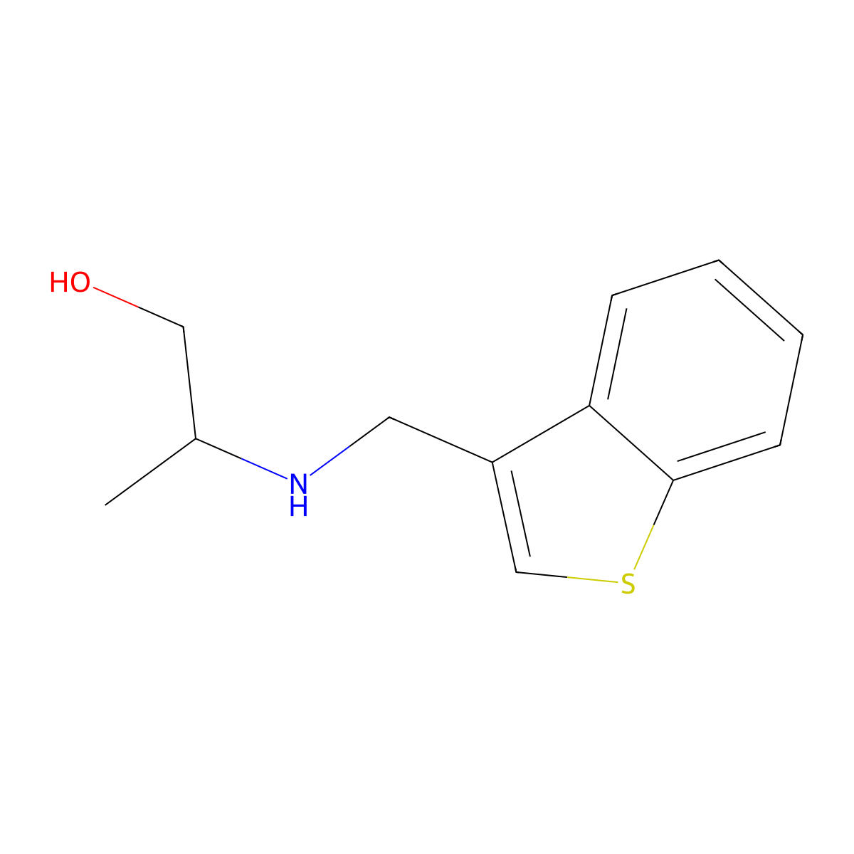 2-{[(1-Benzothiophen-3-yl)methyl]amino}propan-1-ol molecular structure, CAS 1248457-58-0