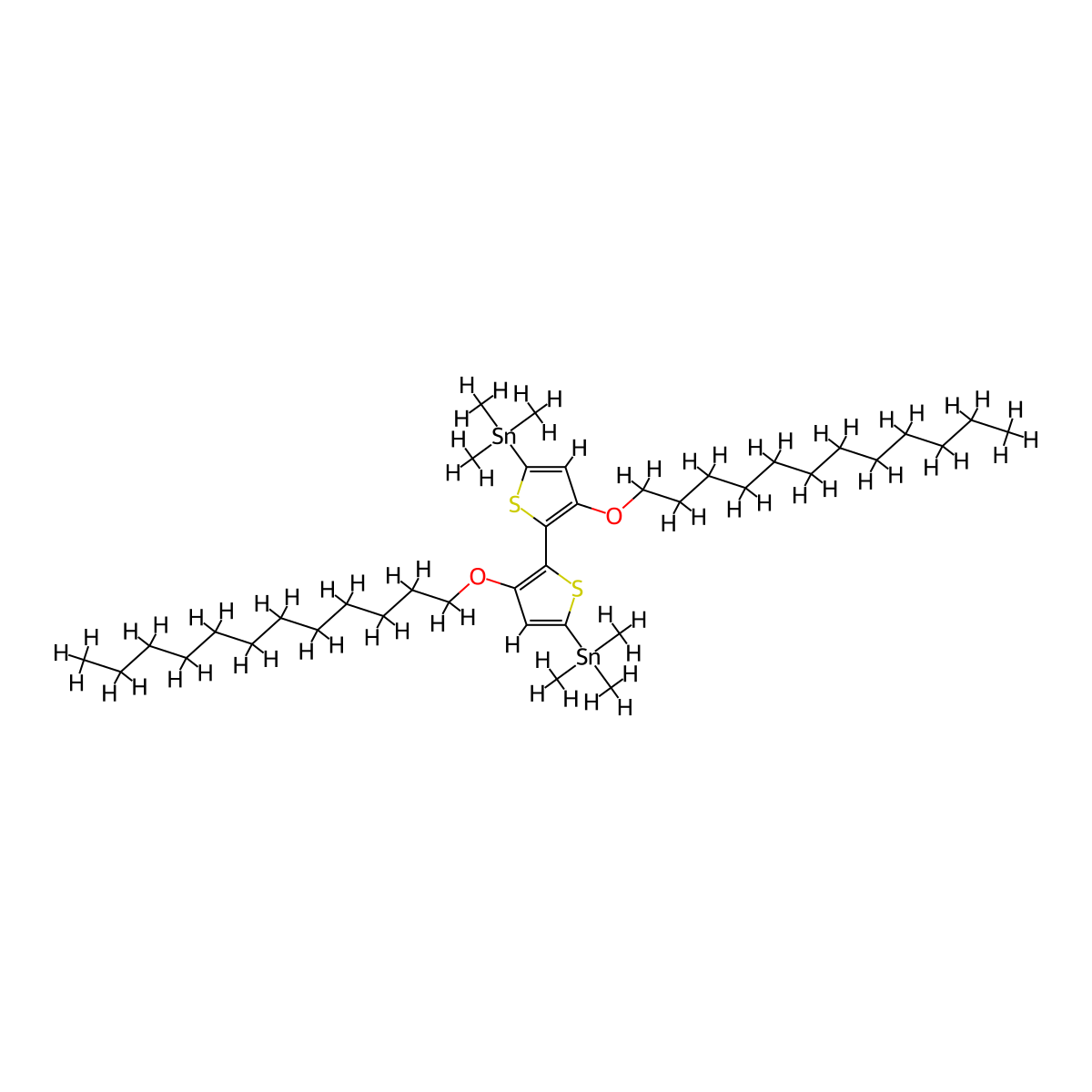 5,5'-Bis(trimethylstannyl)-3,3'-bis(dodecyloxy)-2,2'-bithiophene molecular structure, CAS 1248460-41-4