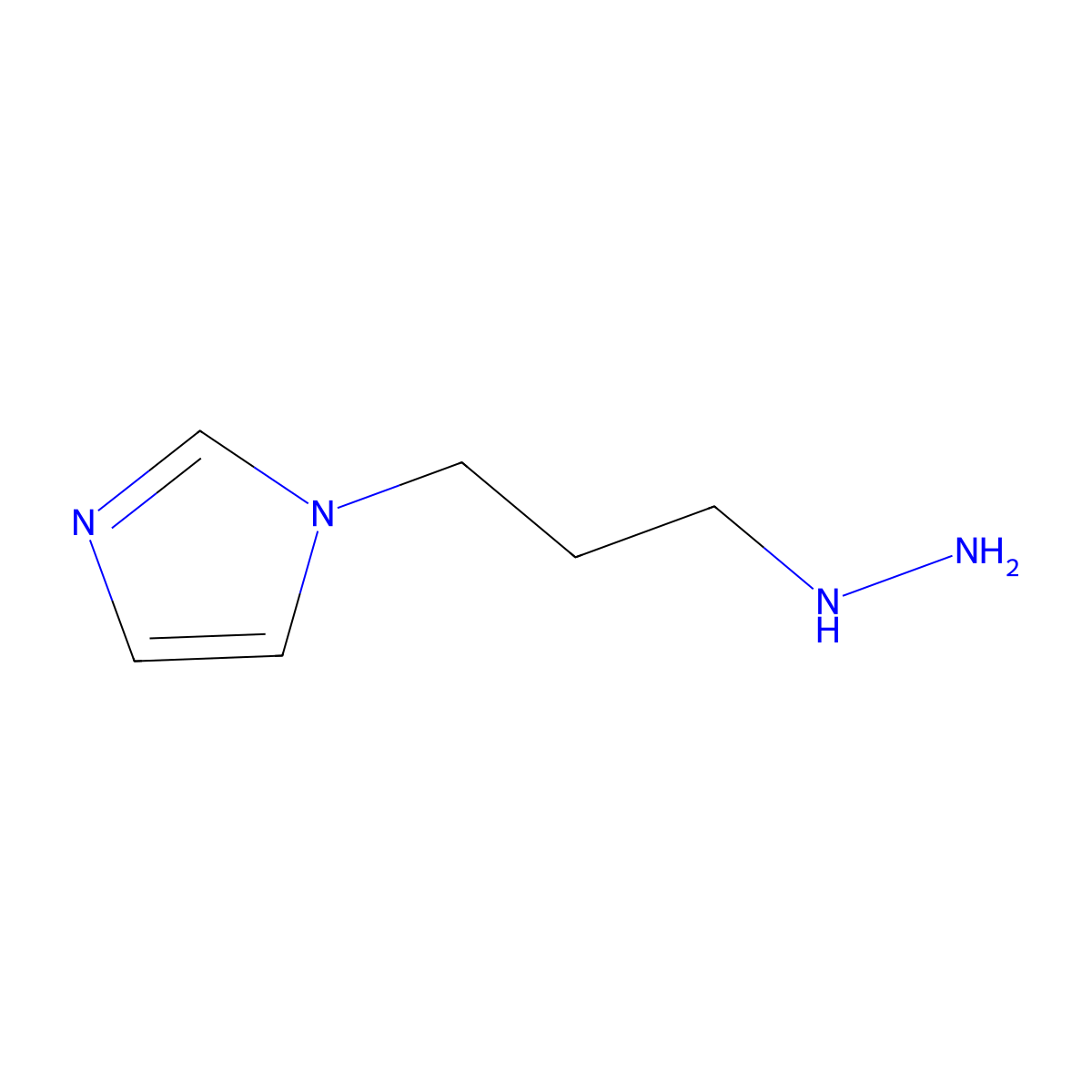 1-(3-hydrazinylpropyl)-1H-imidazole molecular structure, CAS 1248460-84-5