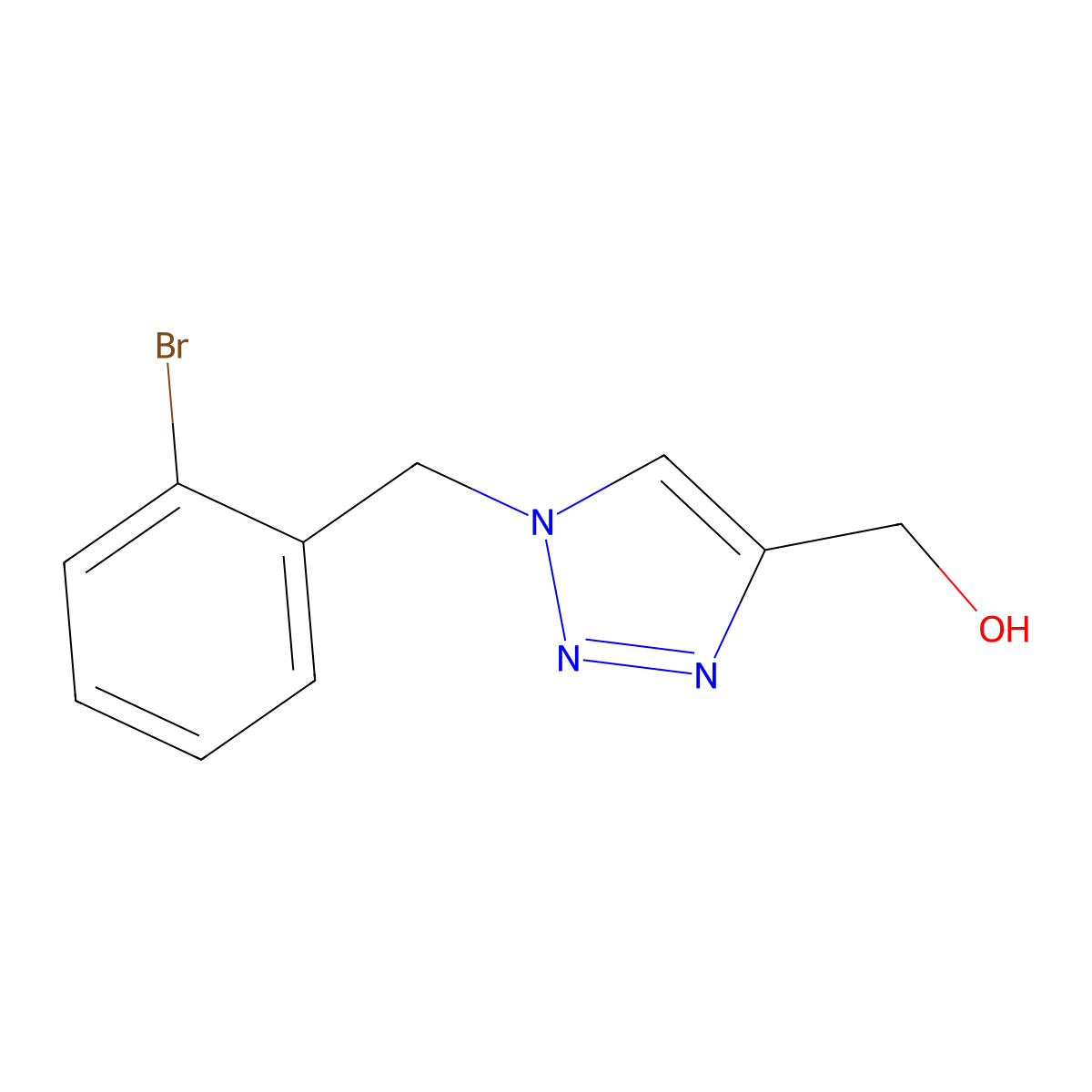 (1-(2-Bromobenzyl)-1H-1,2,3-triazol-4-yl)methanol molecular structure, CAS 1248464-60-9
