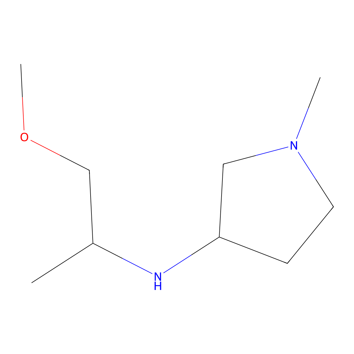 N-(1-methoxypropan-2-yl)-1-methylpyrrolidin-3-amine molecular structure, CAS 1248465-37-3