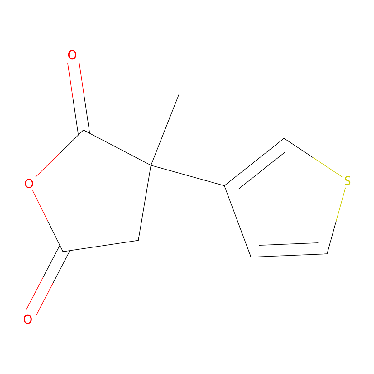 3-Methyl-3-(thiophen-3-yl)oxolane-2,5-dione molecular structure, CAS 1248465-86-2