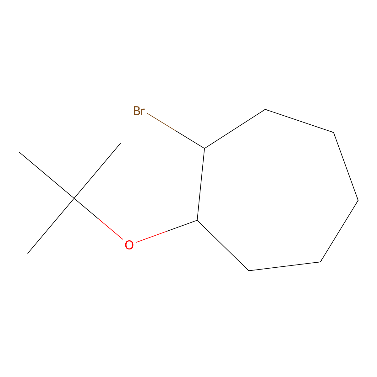 1-Bromo-2-(tert-butoxy)cycloheptane molecular structure, CAS 1248467-04-0