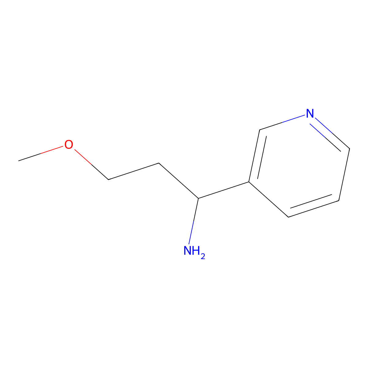 3-Methoxy-1-(pyridin-3-yl)propan-1-amine molecular structure, CAS 1248467-12-0