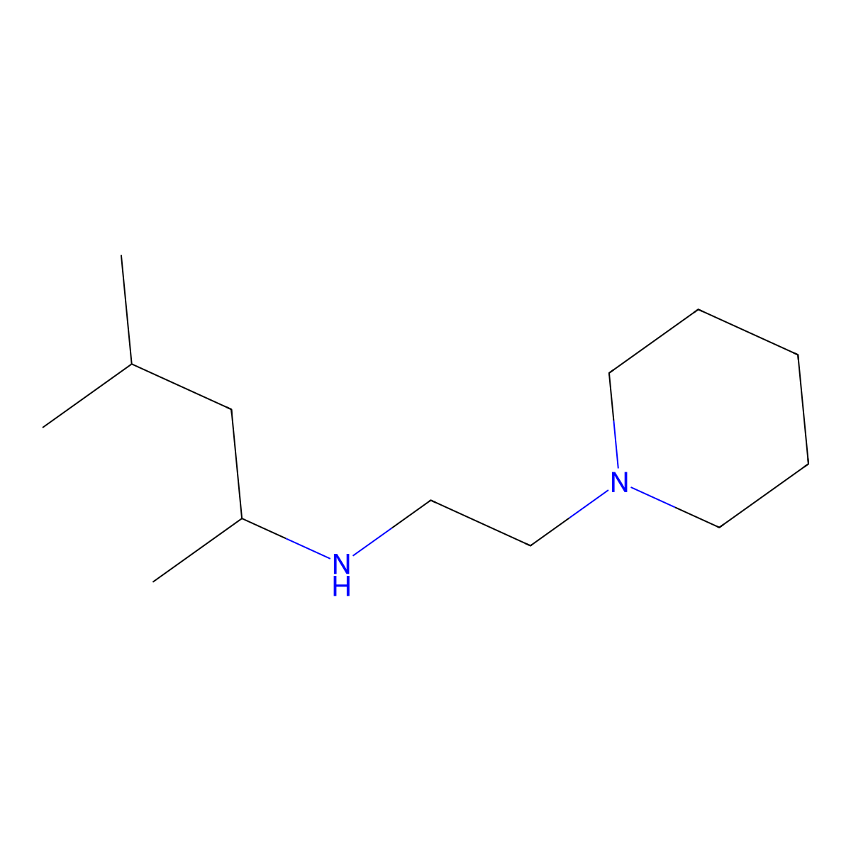 (4-Methylpentan-2-yl)[2-(piperidin-1-yl)ethyl]amine molecular structure, CAS 1248467-29-9