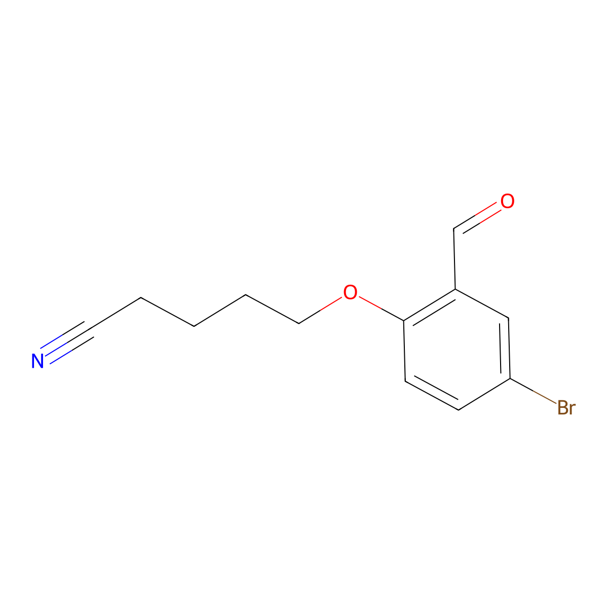 5-(4-Bromo-2-formylphenoxy)pentanenitrile molecular structure, CAS 1248468-64-5