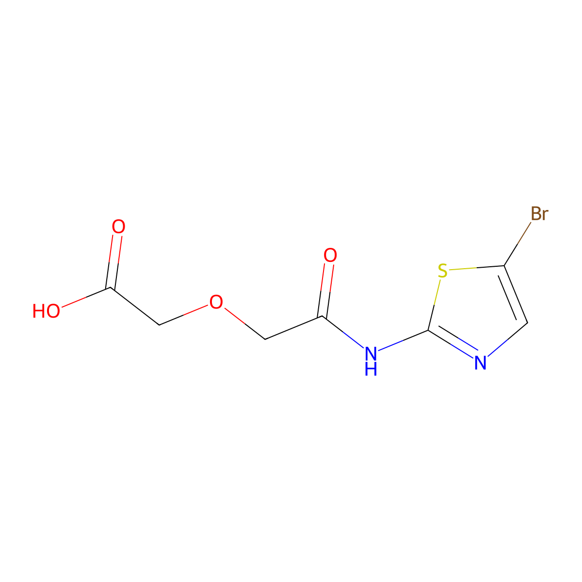 2-{[(5-Bromo-1,3-thiazol-2-yl)carbamoyl]methoxy}acetic acid molecular structure, CAS 1248470-13-4