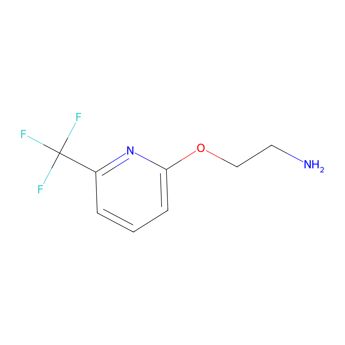 2-{[6-(Trifluoromethyl)pyridin-2-yl]oxy}ethan-1-amine molecular structure, CAS 1248473-84-8