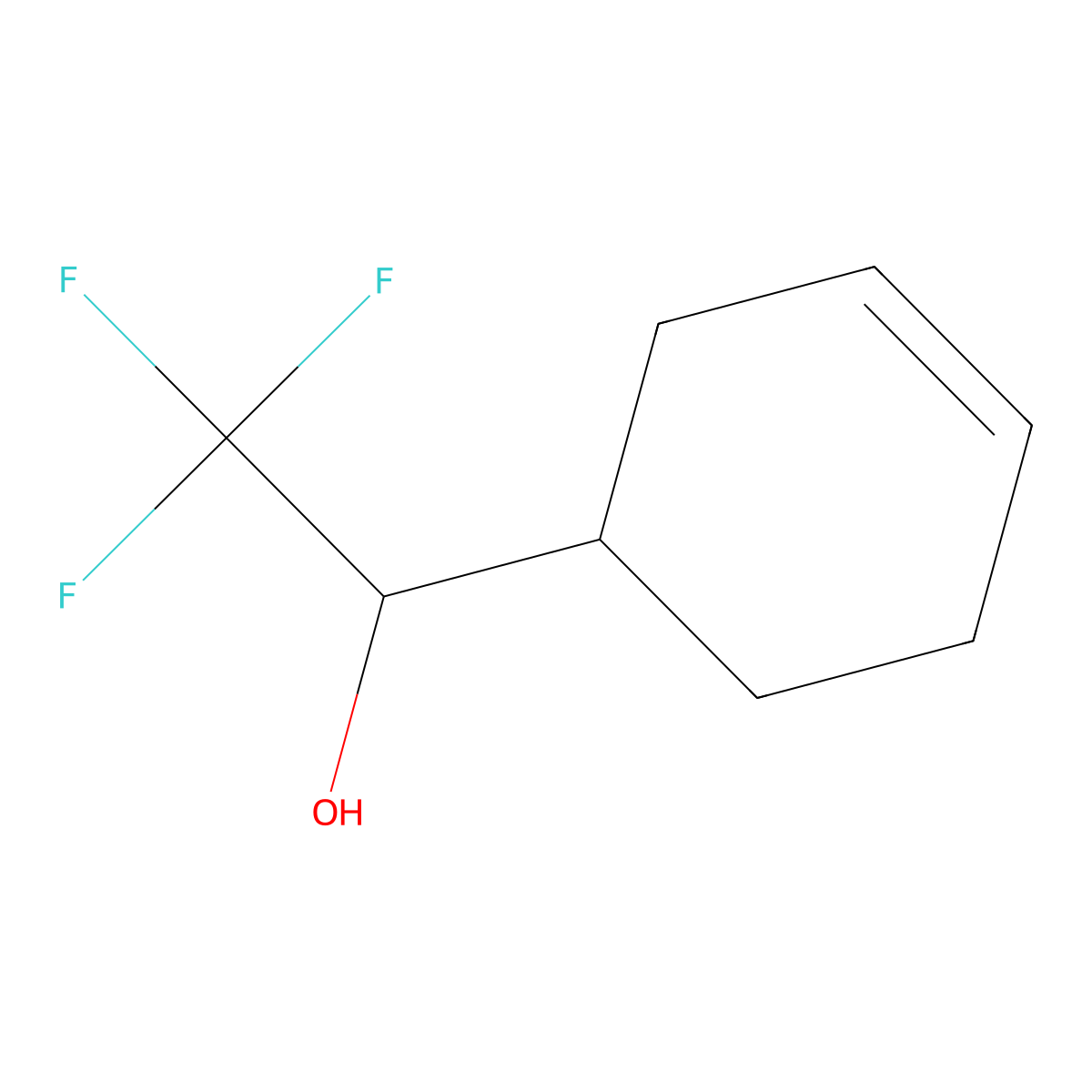 1-(Cyclohex-3-en-1-yl)-2,2,2-trifluoroethan-1-ol molecular structure, CAS 1248475-25-3