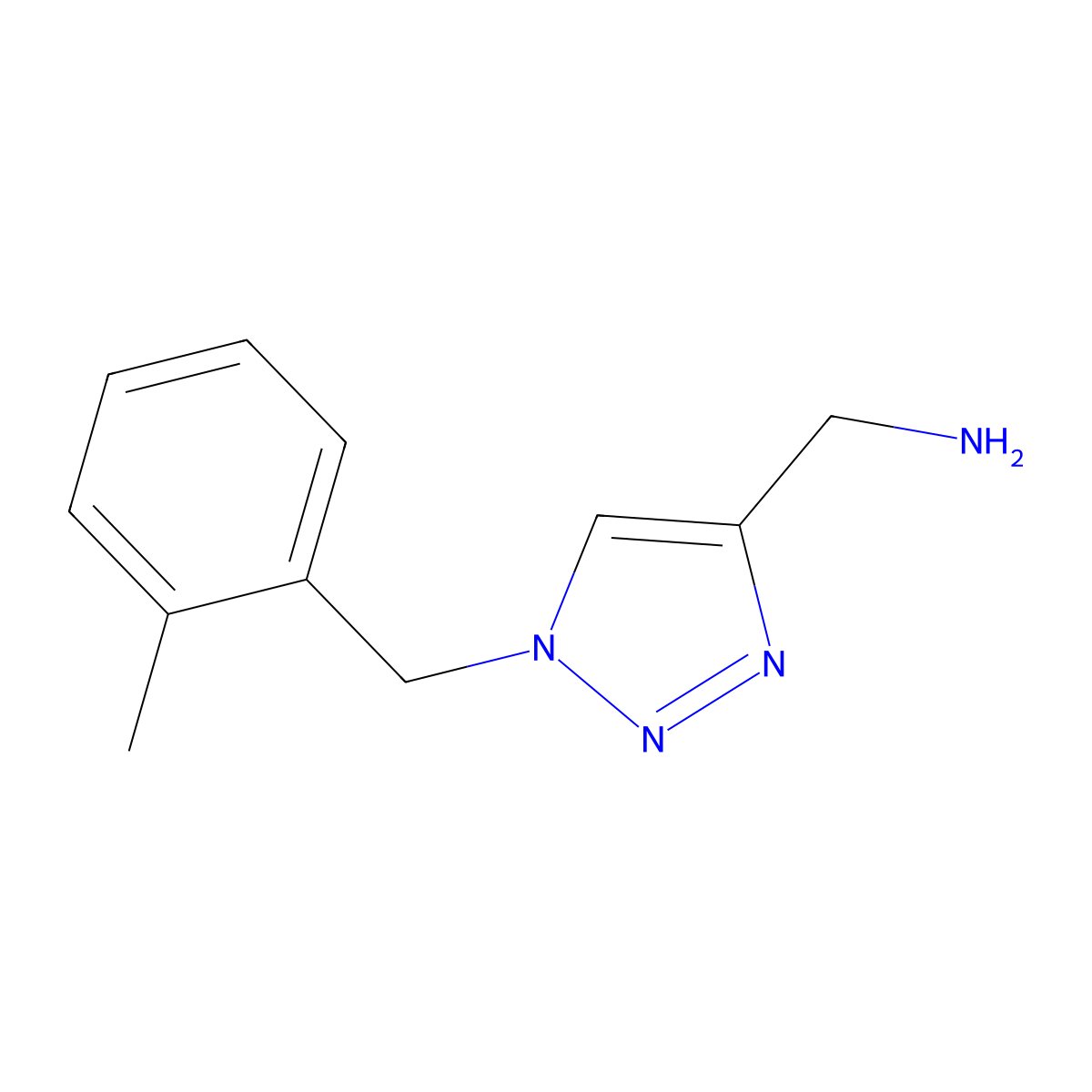 {1-[(2-methylphenyl)methyl]-1H-1,2,3-triazol-4-yl}methanamine molecular structure, CAS 1248475-72-0