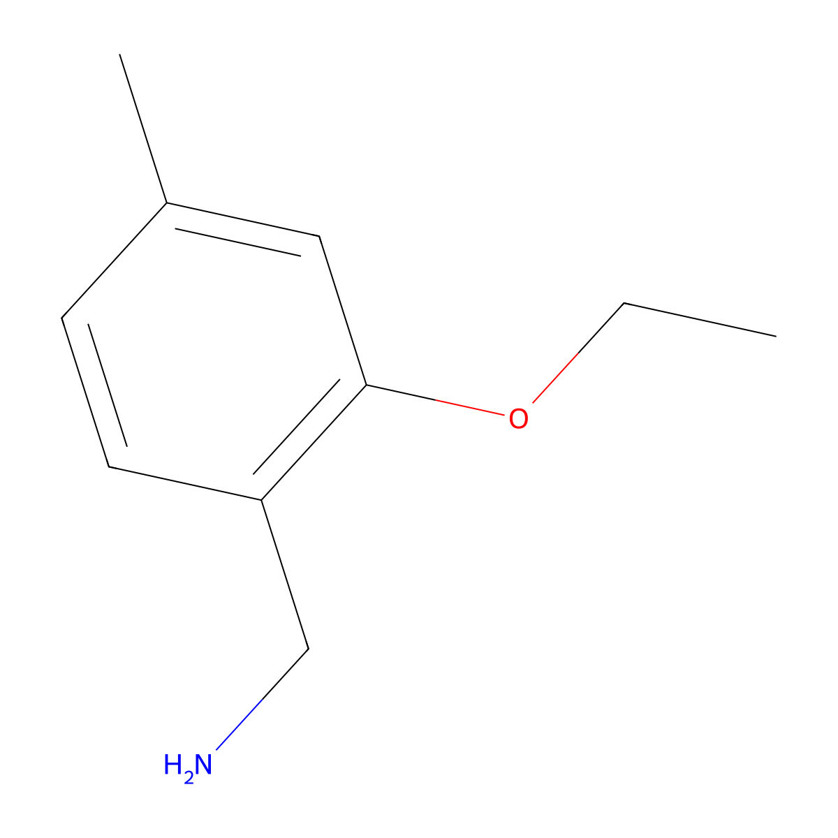 (2-Ethoxy-4-methylphenyl)methanamine molecular structure, CAS 1248476-95-0