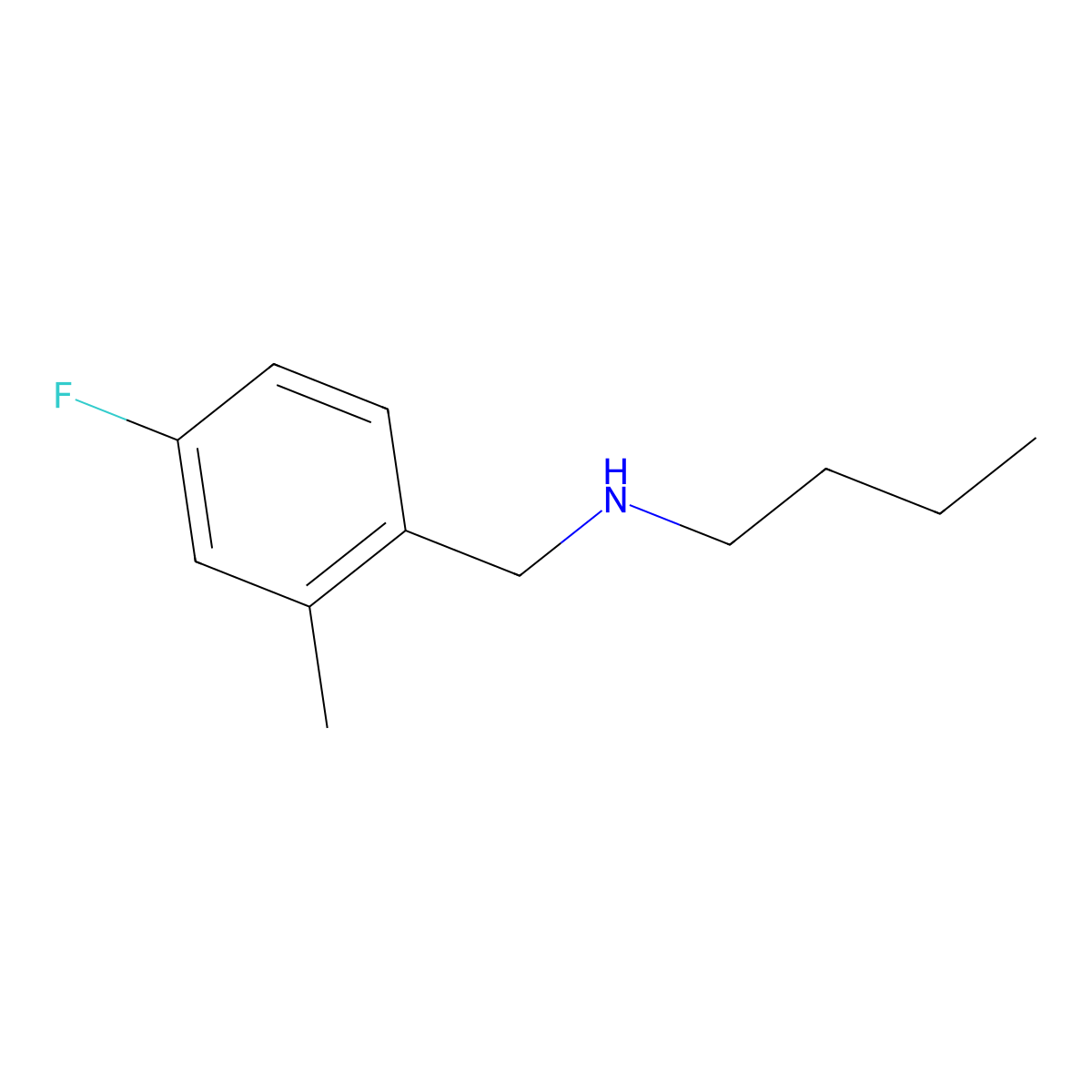 Butyl[(4-fluoro-2-methylphenyl)methyl]amine molecular structure, CAS 1248478-87-6