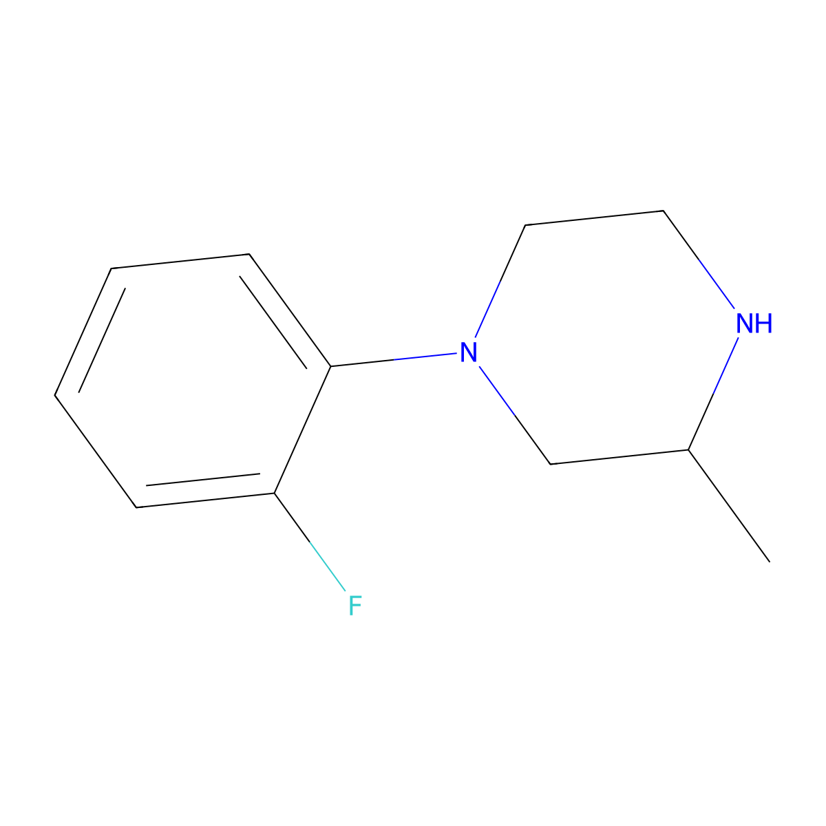 1-(2-Fluorophenyl)-3-methylpiperazine molecular structure, CAS 1248478-93-4