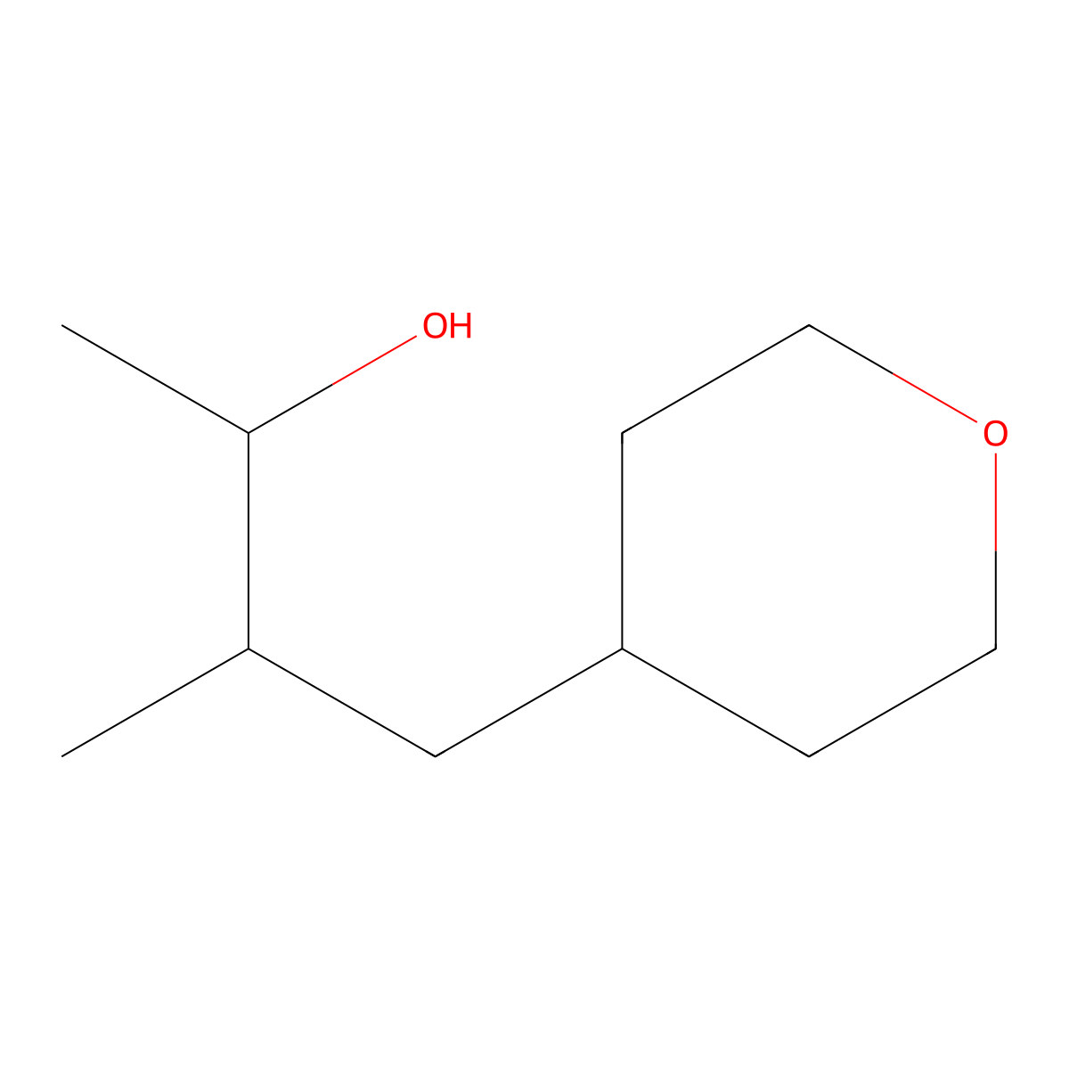 3-Methyl-4-(oxan-4-yl)butan-2-ol molecular structure, CAS 1248479-37-9