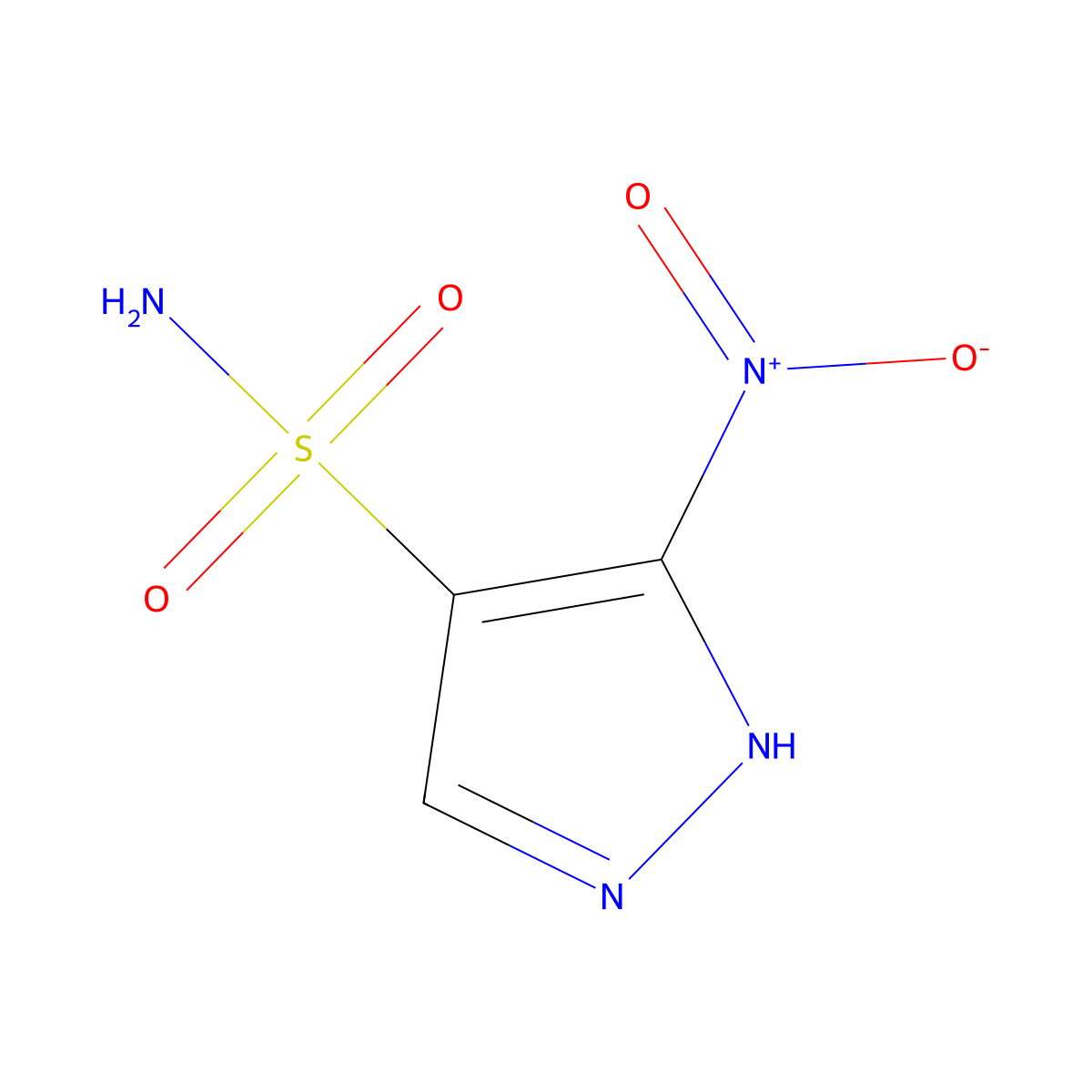 3-nitro-1H-pyrazole-4-sulfonamide molecular structure, CAS 1248479-42-6
