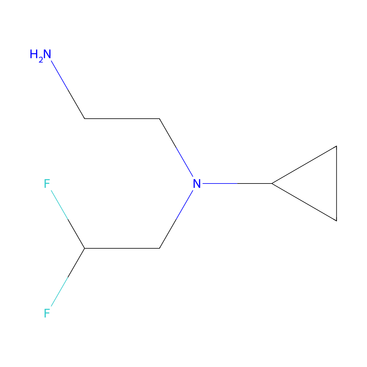 N-(2-aminoethyl)-N-(2,2-difluoroethyl)cyclopropanamine molecular structure, CAS 1248479-60-8