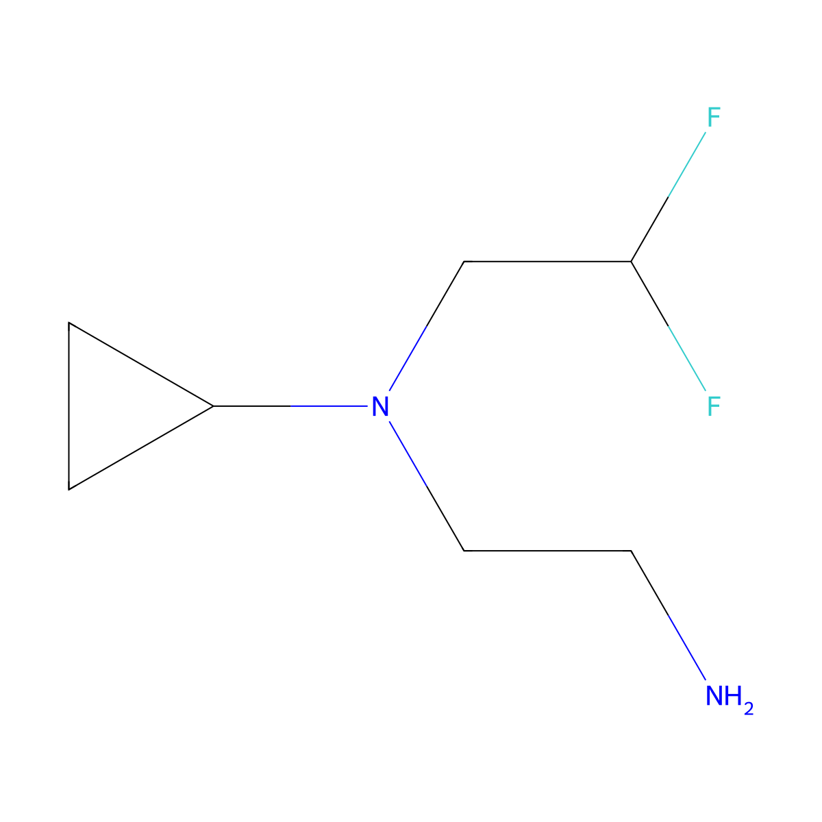 N-(2-aminoethyl)-N-(2,2-difluoroethyl)cyclopropanamine molecular structure, CAS 1248479-60-8