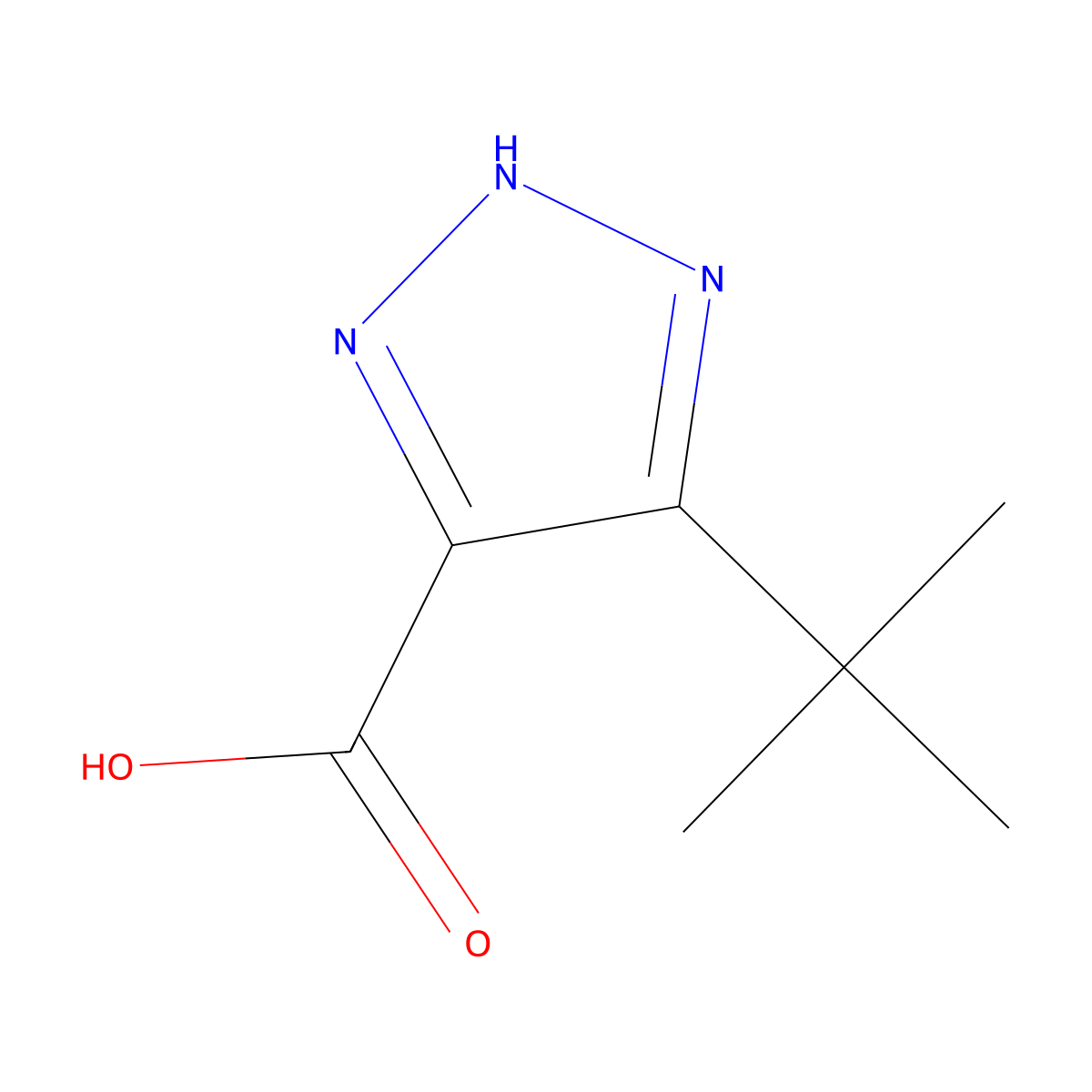 5-tert-butyl-1H-1,2,3-triazole-4-carboxylic acid molecular structure, CAS 1248480-20-7