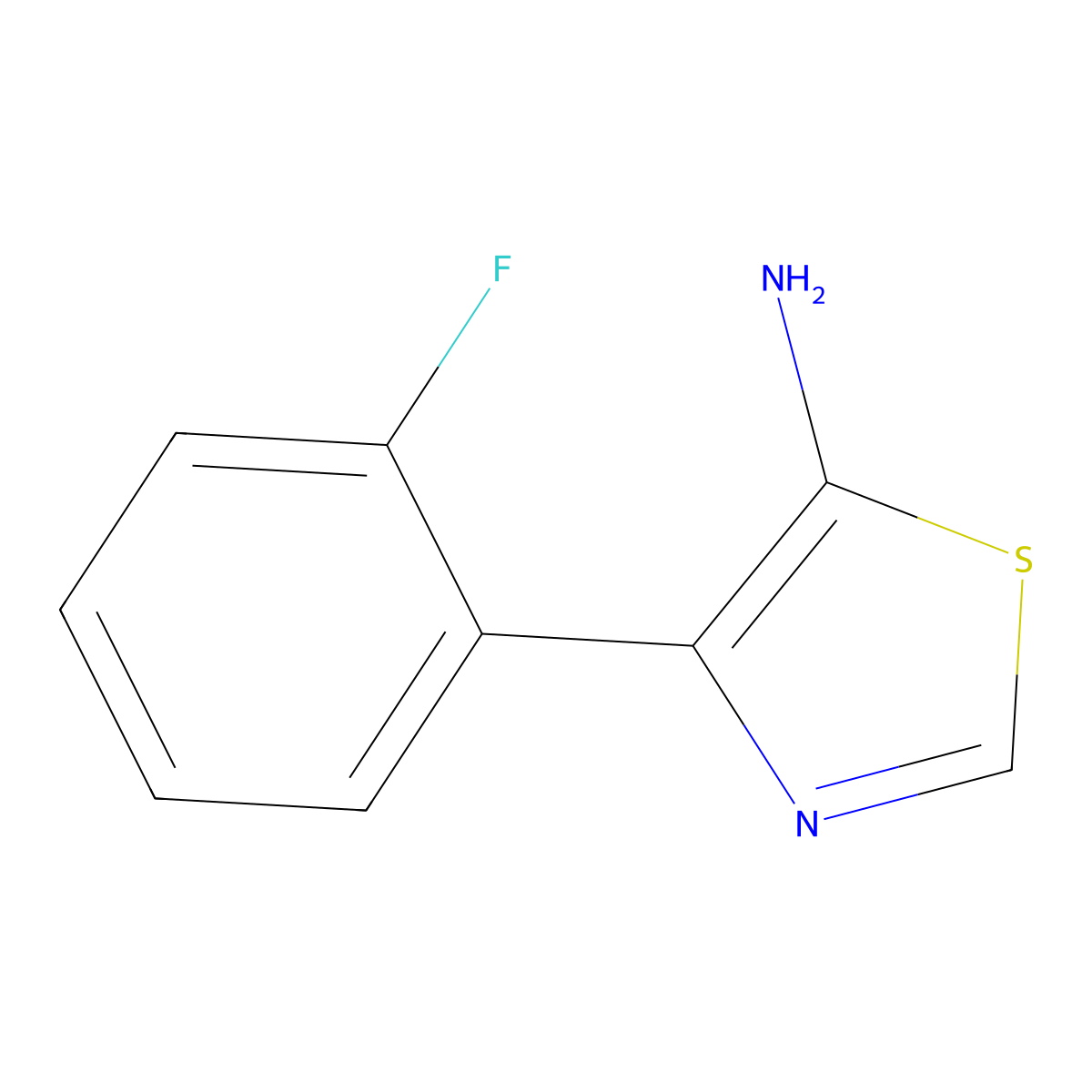 4-(2-Fluorophenyl)thiazol-5-amine molecular structure, CAS 1248481-02-8