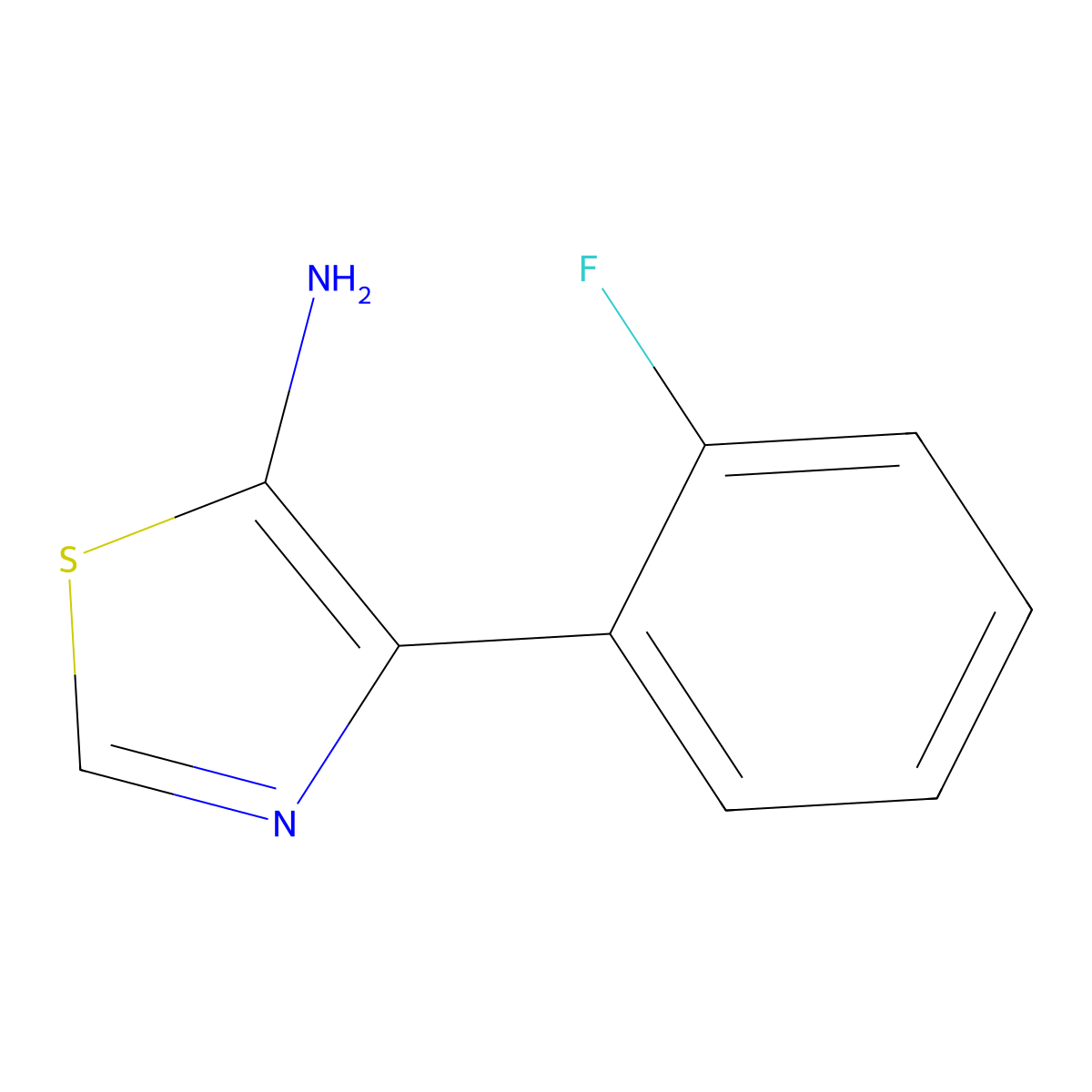 4-(2-Fluorophenyl)thiazol-5-amine molecular structure, CAS 1248481-02-8