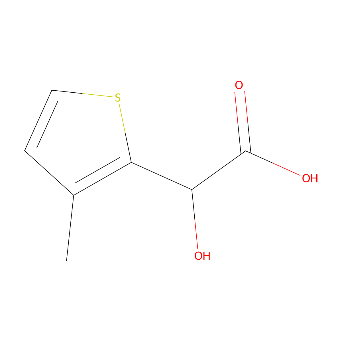 2-Hydroxy-2-(3-methylthiophen-2-yl)acetic acid molecular structure, CAS 1248481-32-4