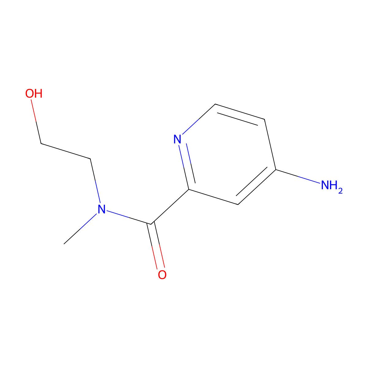 4-amino-N-(2-hydroxyethyl)-N-methylpyridine-2-carboxamide molecular structure, CAS 1248484-11-8