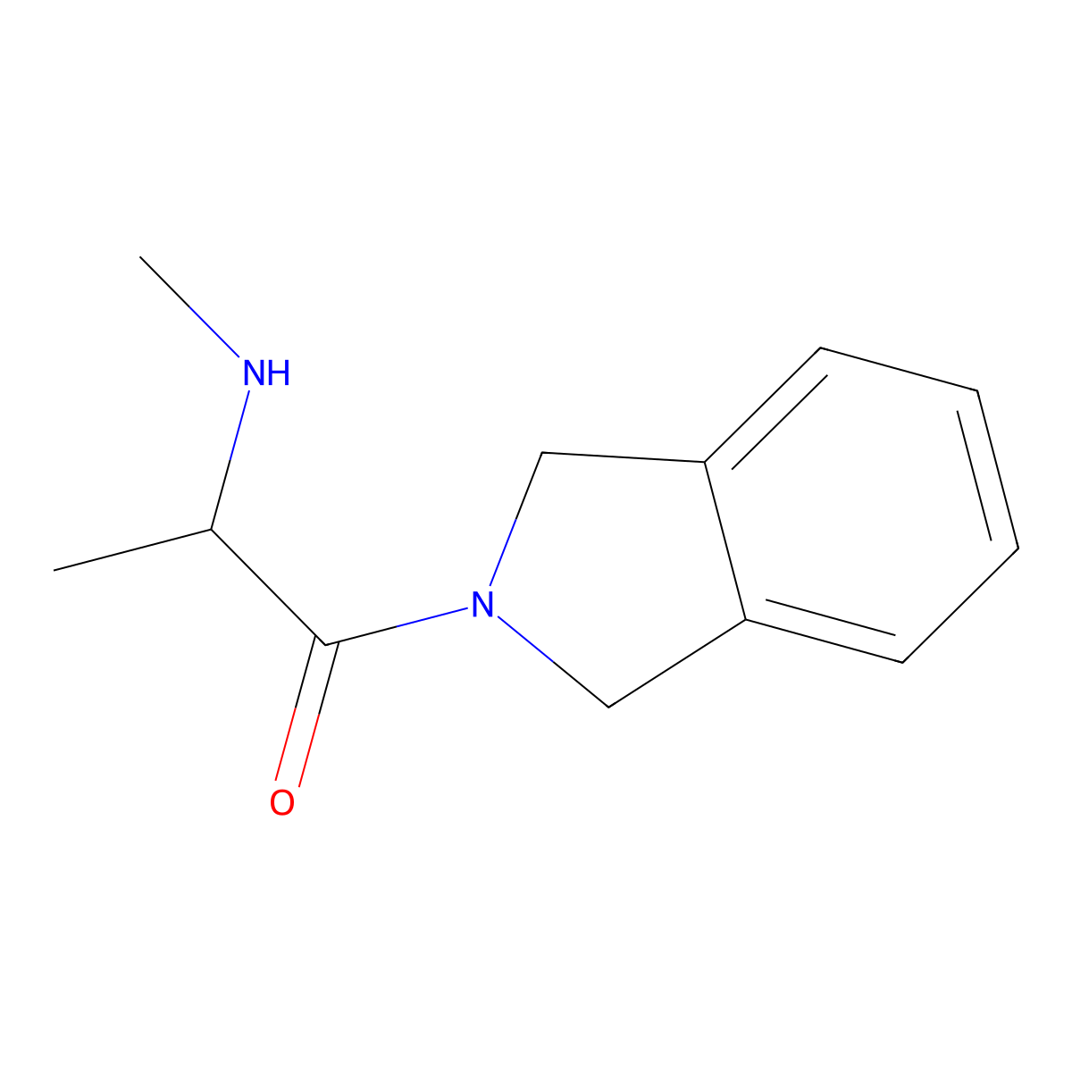 1-(2,3-dihydro-1H-isoindol-2-yl)-2-(methylamino)propan-1-one molecular structure, CAS 1248484-73-2