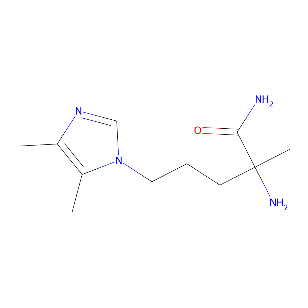 2-Amino-5-(4,5-dimethyl-1h-imidazol-1-yl)-2-methylpentanamide molecular structure, CAS 1248491-40-8