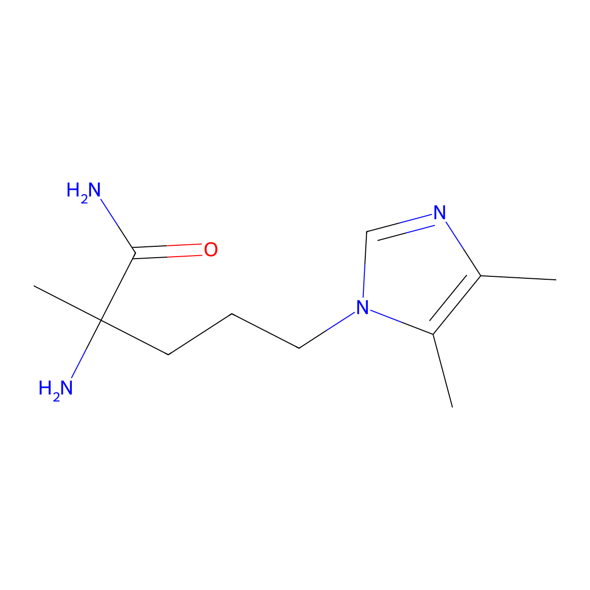 2-Amino-5-(4,5-dimethyl-1h-imidazol-1-yl)-2-methylpentanamide molecular structure, CAS 1248491-40-8