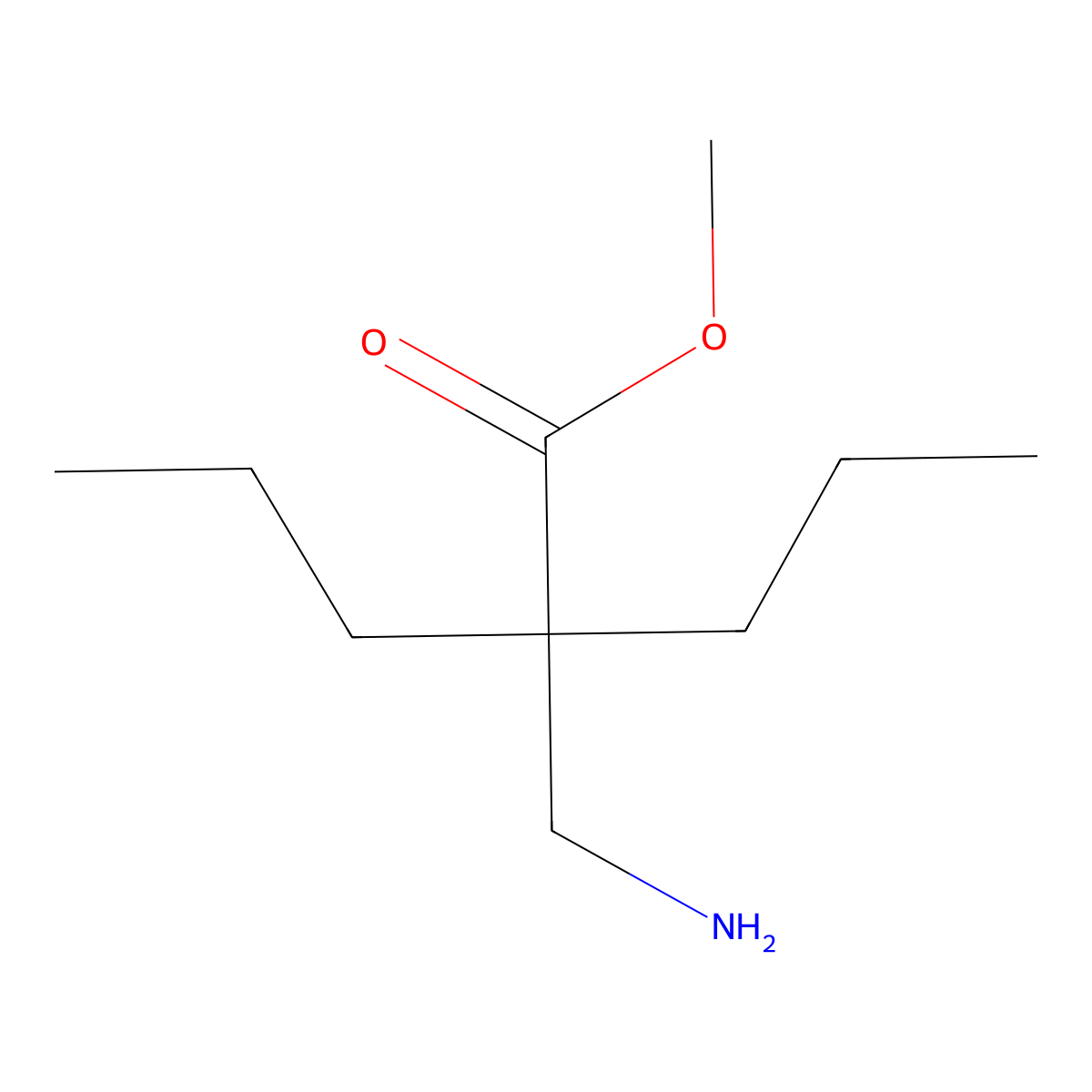 Methyl 2-(aminomethyl)-2-propylpentanoate molecular structure, CAS 1248491-47-5