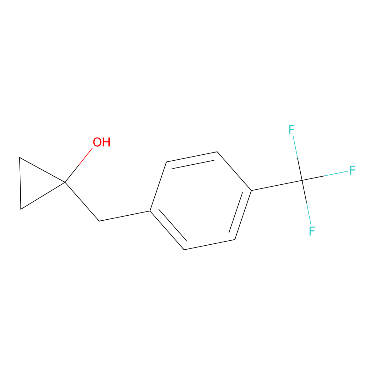 1-(4-(Trifluoromethyl)benzyl)cyclopropan-1-ol molecular structure, CAS 1248491-55-5