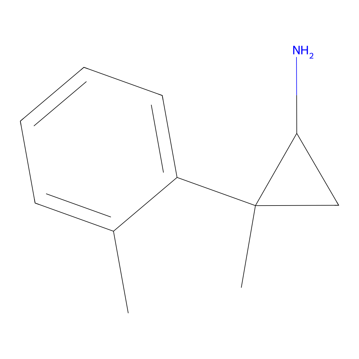2-Methyl-2-(2-methylphenyl)cyclopropan-1-amine molecular structure, CAS 1248491-72-6