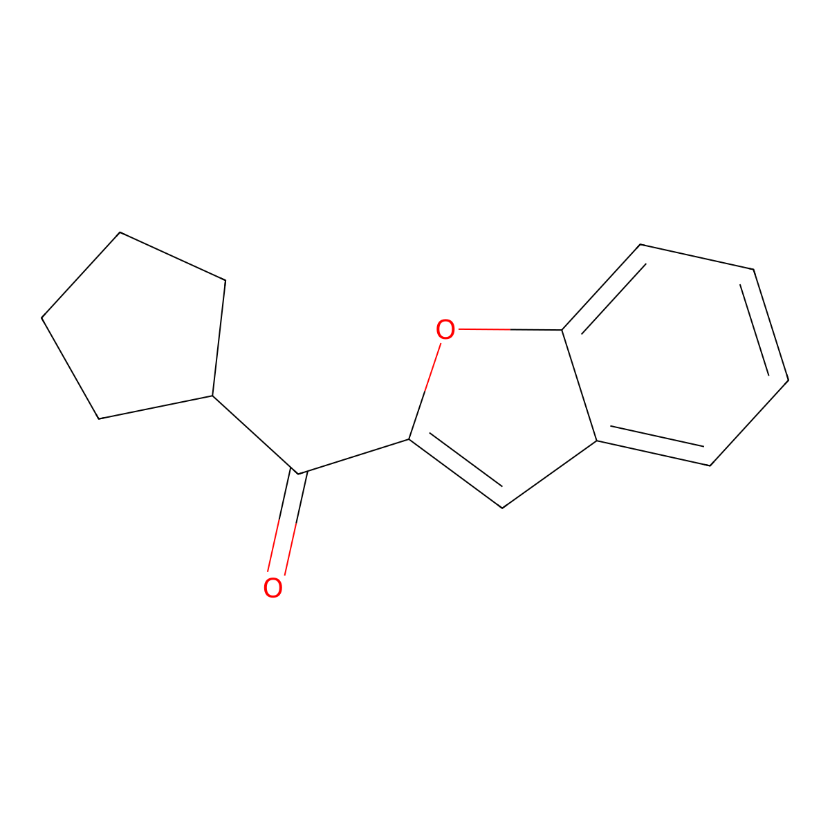 2-Cyclopentanecarbonyl-1-benzofuran molecular structure, CAS 1248492-68-3