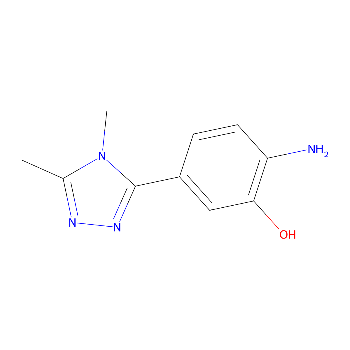 2-Amino-5-(4,5-dimethyl-4h-1,2,4-triazol-3-yl)phenol molecular structure, CAS 1248496-37-8