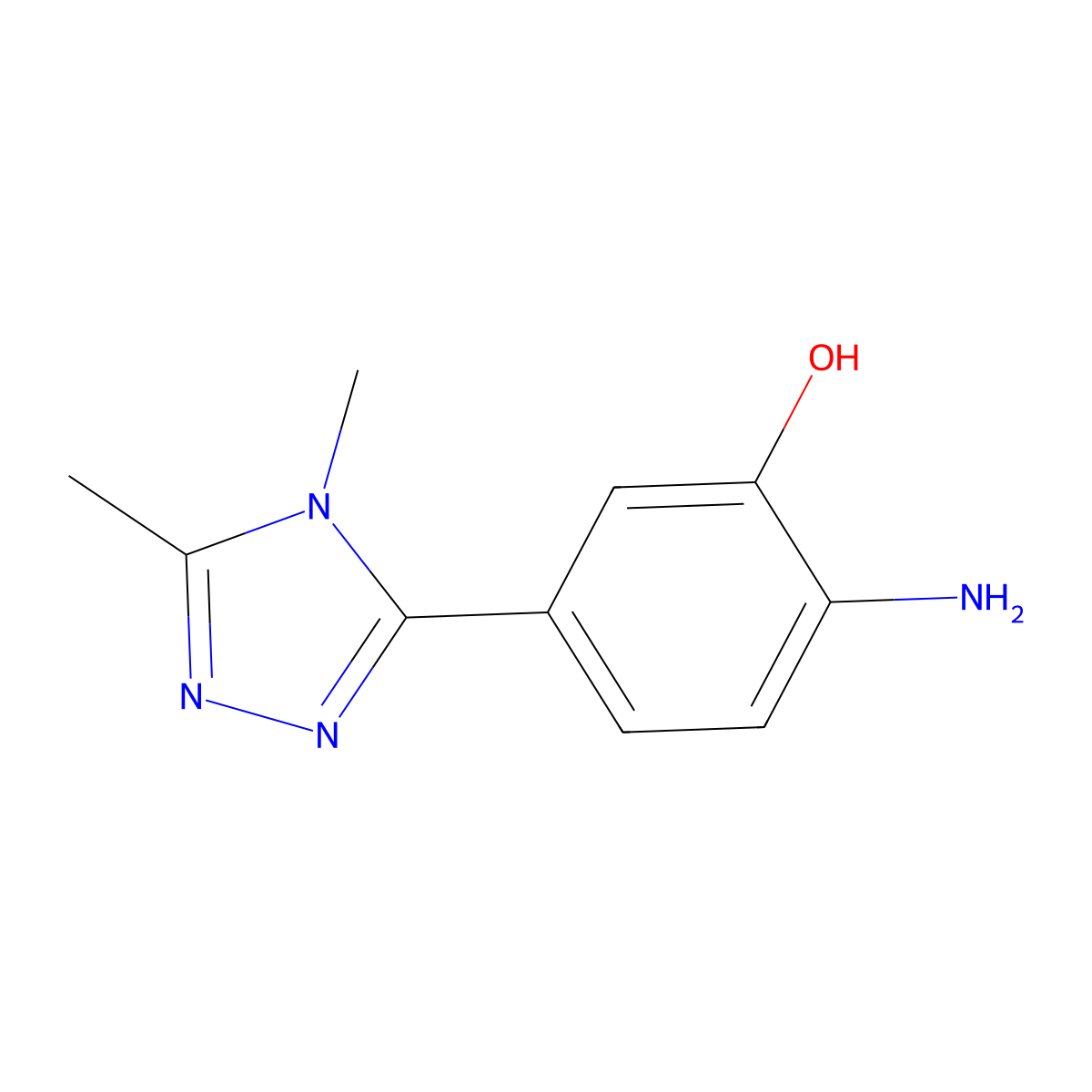 2-Amino-5-(4,5-dimethyl-4h-1,2,4-triazol-3-yl)phenol molecular structure, CAS 1248496-37-8