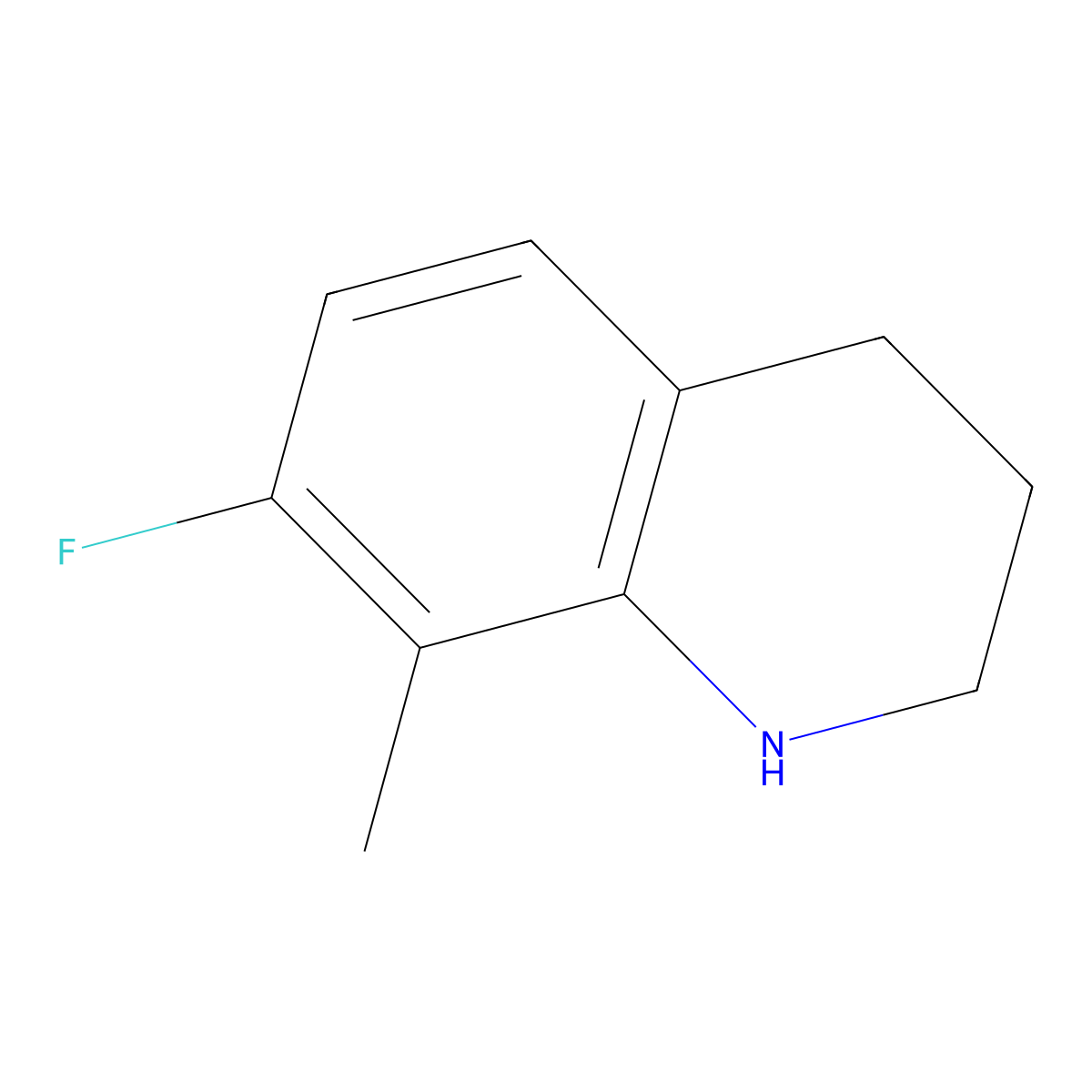 7-Fluoro-8-methyl-1,2,3,4-tetrahydroquinoline molecular structure, CAS 1248496-95-8