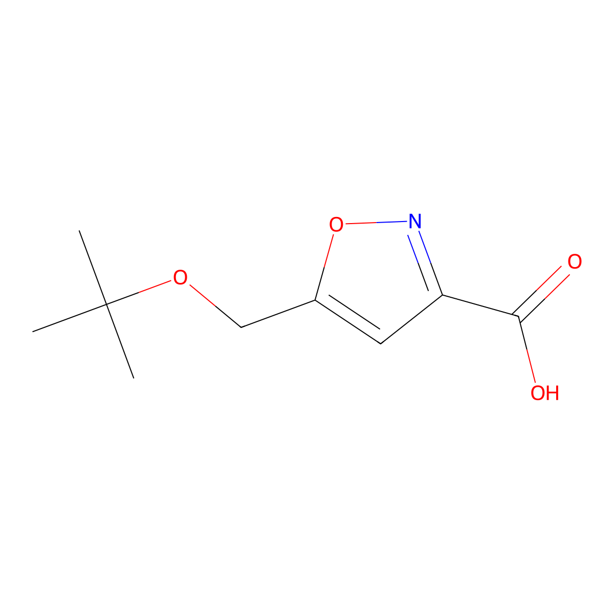 5-[(Tert-butoxy)methyl]-1,2-oxazole-3-carboxylic acid molecular structure, CAS 1248499-31-1