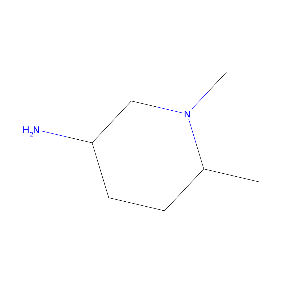 1,6-Dimethyl-3-piperidinamine molecular structure, CAS 1248500-18-6