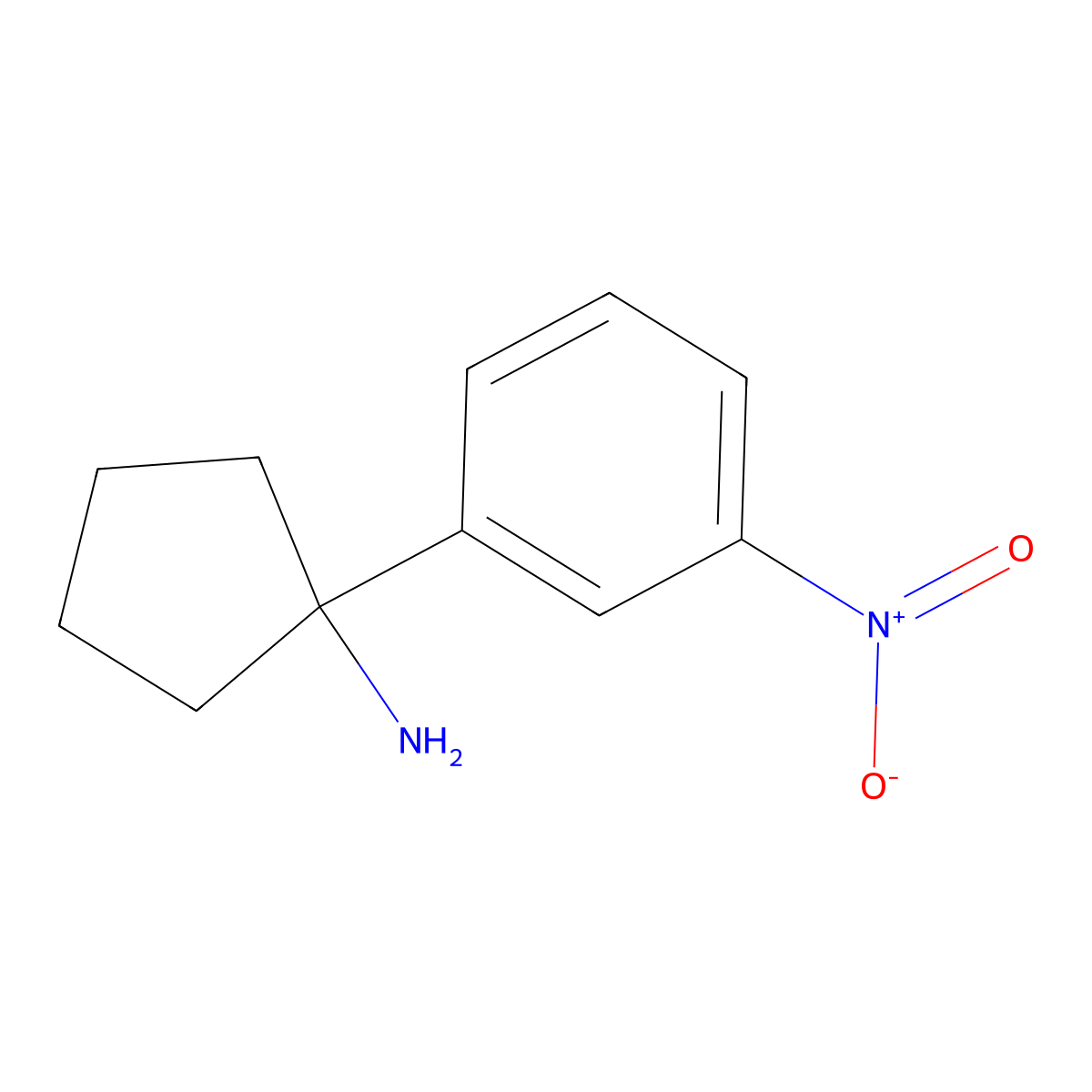 1-(3-Nitrophenyl)cyclopentan-1-amine molecular structure, CAS 1248504-17-7