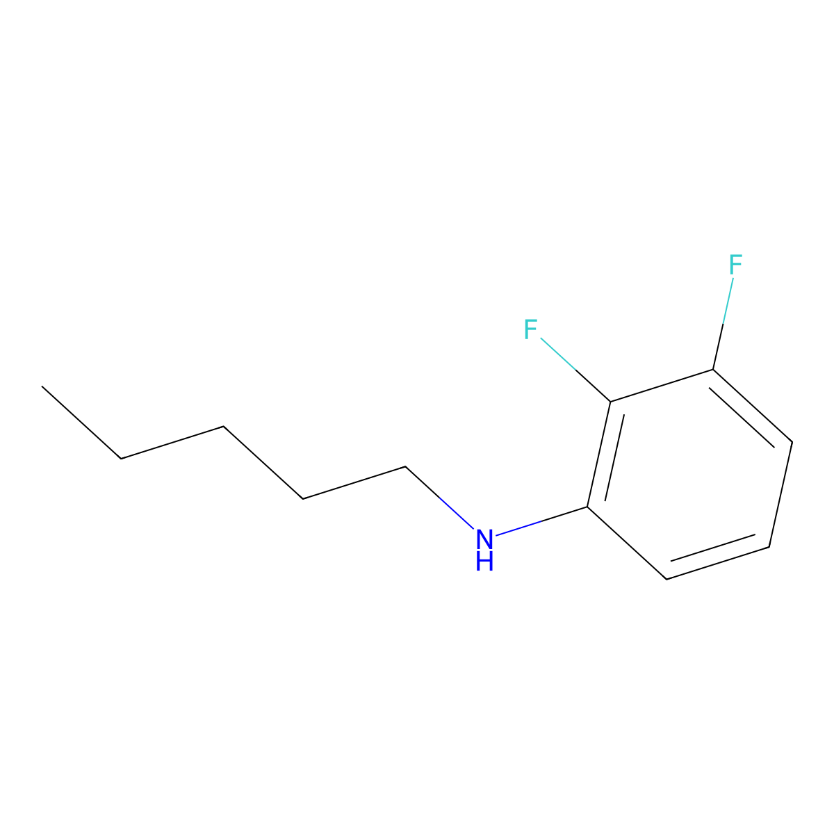 2,3-difluoro-N-pentylaniline molecular structure, CAS 1248508-62-4