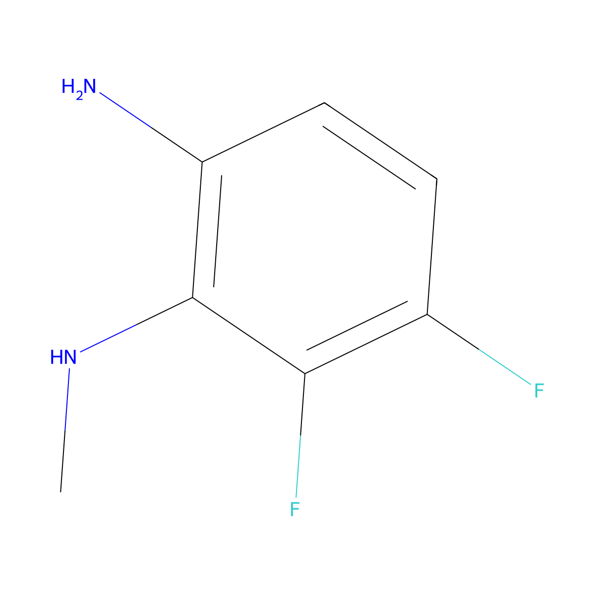 5,6-Difluoro-1-N-methylbenzene-1,2-diamine molecular structure, CAS 1248508-73-7