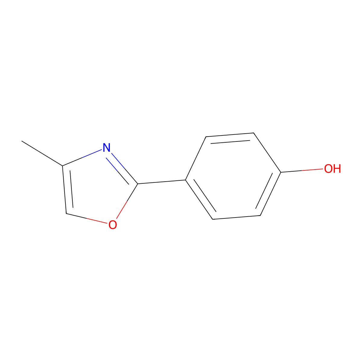 4-(4-Methyl-2-oxazolyl)phenol molecular structure, CAS 124851-29-2