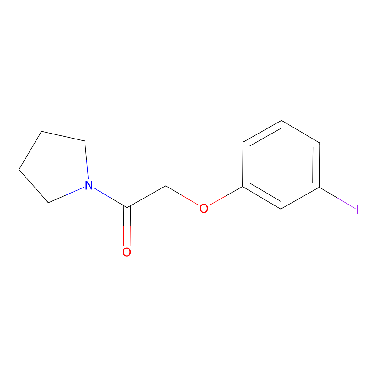 2-(3-Iodophenoxy)-1-(pyrrolidin-1-yl)ethan-1-one molecular structure, CAS 1248511-45-6