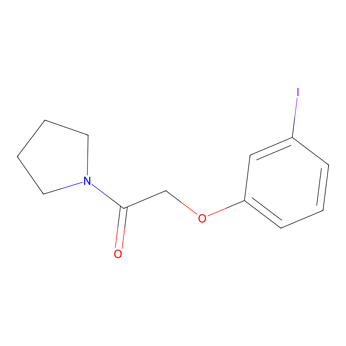 2-(3-Iodophenoxy)-1-(pyrrolidin-1-yl)ethan-1-one molecular structure, CAS 1248511-45-6