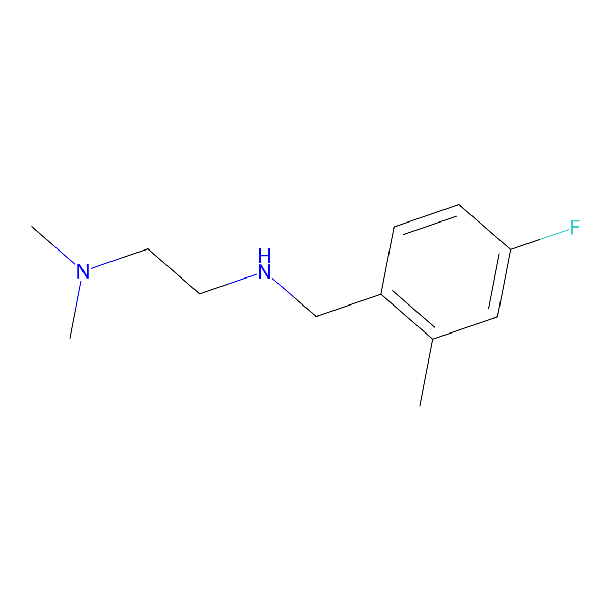 [2-(Dimethylamino)ethyl][(4-fluoro-2-methylphenyl)methyl]amine molecular structure, CAS 1248511-61-6
