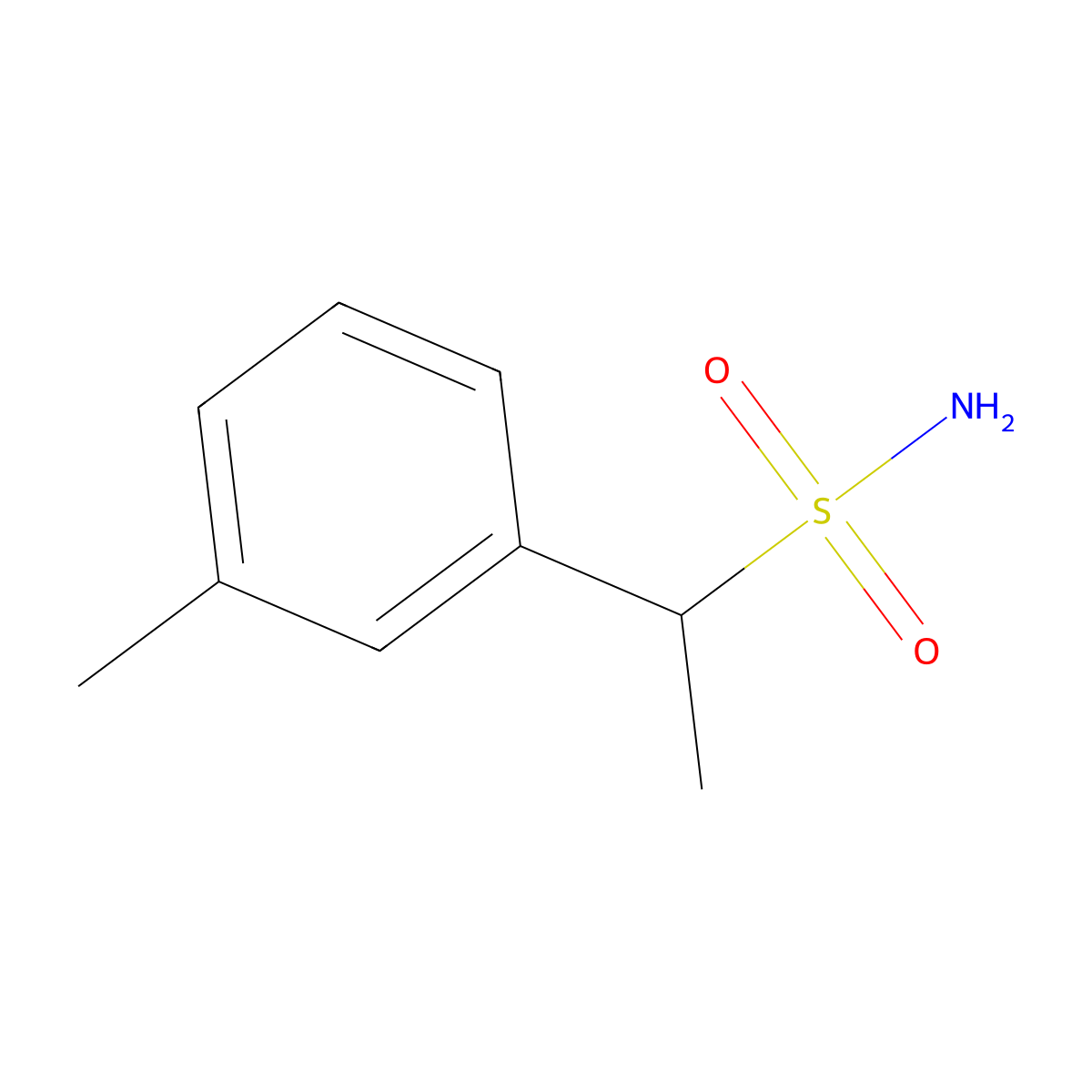 1-(3-Methylphenyl)ethane-1-sulfonamide molecular structure, CAS 1248514-18-2